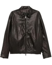 Giorgio Brato - Long-Sleeve Zip-Up Leather Jacket - Lyst