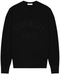 Givenchy - Logo Embossed Ribbed Hem Sweater - Lyst