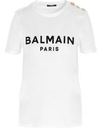 Balmain - Tshirt Con Logo - Lyst
