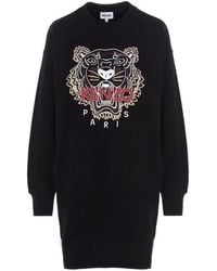 KENZO - Tiger-Print Jumper Dress - Lyst