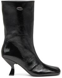 DIESEL - 75Mm D-Amber Square-Toe Sculptural-Heel Boots - Lyst