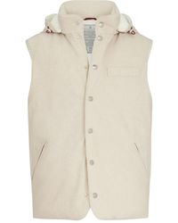Brunello Cucinelli - Sleeveless Padded Jacket - Lyst