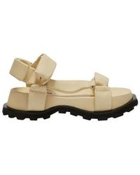 Jil Sander - Chunky Leather Touch Strap Sandals - Lyst