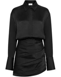 ANDAMANE - Andrea Ruched-Detail Long-Sleeves Mini Dress - Lyst