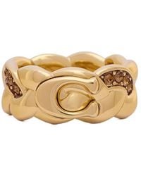 COACH - Crystal Ring - Lyst