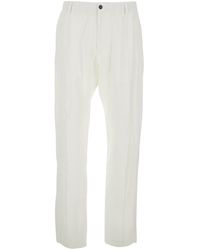 Emporio Armani - Straight Pleated Trousers - Lyst