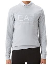 EA7 - Logo Round-Necked Sweater - Lyst