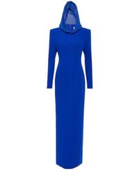 Monot - Hooded Crêpe Maxi Dress - Lyst