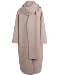 Soeur - Scarf-Collar Wool Long Coat - Lyst