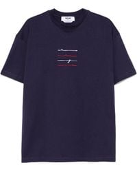 MSGM - Logo-Embroidered Jersey T-Shirt - Lyst