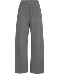 Brunello Cucinelli - Elastic Waistband Pull-Up Trousers - Lyst