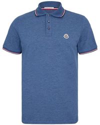 Moncler - Logo Cotton Maglia Polo Shirt - Lyst