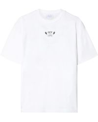 Off-White c/o Virgil Abloh - Arrow-Embroidered Crewneck T-Shirt - Lyst