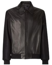 Fendi - Wool And Leather Blouson - Lyst