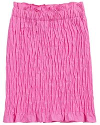 MSGM - Shirred-Effect Mini Skirt - Lyst