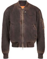 Off-White c/o Virgil Abloh - Diag Logo-Print Bomber Jacket - Lyst