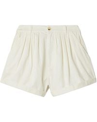 Doen - Pleated Organic Cotton-Poplin Shorts - Lyst
