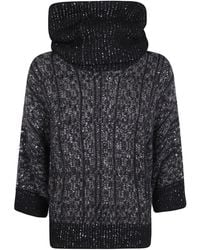 D.exterior - High-Neck Knit Sweater - Lyst