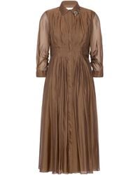 Max Mara - Crystal-Embellished Pleated Midi Dress - Lyst