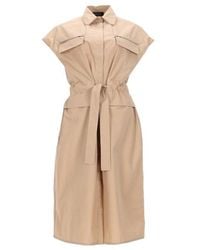 Fabiana Filippi - Belted Zip-Pocket Midi Dress - Lyst
