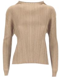Pleats Please Issey Miyake - Long-Sleeved Top - Lyst