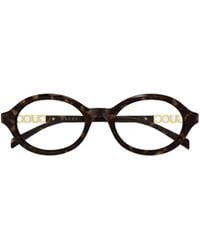 Gucci - Eyewear Oval Frame Glasses - Lyst