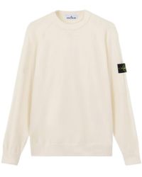Stone Island - Logo Patch Crewneck Sweater - Lyst