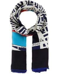 Burberry - London Map Printed Scarf - Lyst