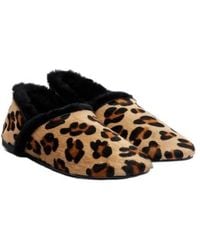 Yves Salomon - Shearling-Lined Calf Hair Slip-On Shoes - Lyst