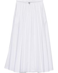 Prada - Reversible Cotton Jersey And Re-Nylon Circle Skirt - Lyst