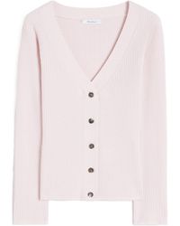 Max Mara - Wool-Blend Ribbed Cardigan - Lyst