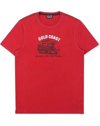 EA7 - Logo T-Shirt With Round Neck - Lyst