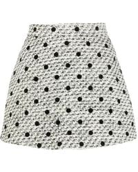 Valentino - Tweed Polka Dot Short Shorts - Lyst