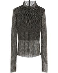 Sportmax - Embellished High Neck Long-Sleeved Top - Lyst