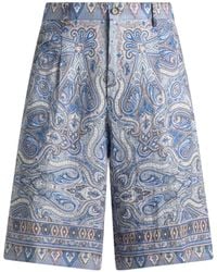 Etro - Paisley Print Shorts - Lyst