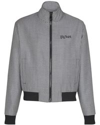 Balmain - Houndstooth Wool Jacket - Lyst