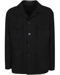 Tagliatore - Four-Pocket Wool Overshirt Jacket - Lyst