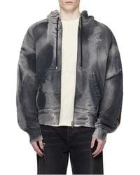 Amiri - Bones Studded Oversized Zip Hoodie - Lyst