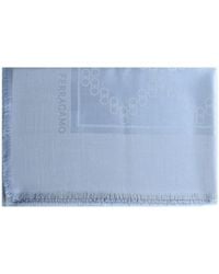 Ferragamo - Ferragamo Logo Detail Fringed Scarf - Lyst