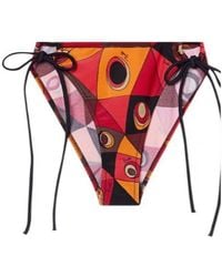 PUCCI - Pucci Occhi Printed Adjustable Bikini Bottoms - Lyst