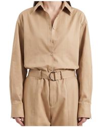 Frankie Shop - Peri Long-Sleeve Button-Down Shirt - Lyst