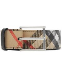 Burberry - Check-Pattern Buckle Belt - Lyst