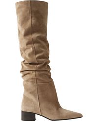 KHAITE - 40Mm Andee Suede Knee Boots - Lyst