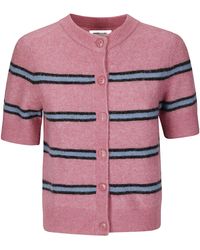 Samsøe & Samsøe - Short-Sleeved Striped Cardigan - Lyst