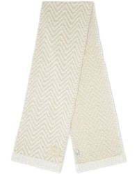Fendi - Ff Chevron Knitted Scarf - Lyst