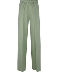Aspesi - Wide-Leg Linen Pants - Lyst