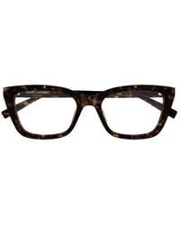 Saint Laurent - Tortoiseshell-Effect Glasses - Lyst