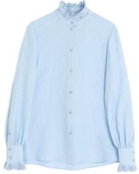 Valentino - Ruffle Detailed Button-Up Shirt - Lyst