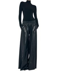 Norma Kamali - Elastic-Waist Wide-Leg Pants - Lyst