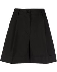 P.A.R.O.S.H. - Pleated Details Poplin Shorts - Lyst